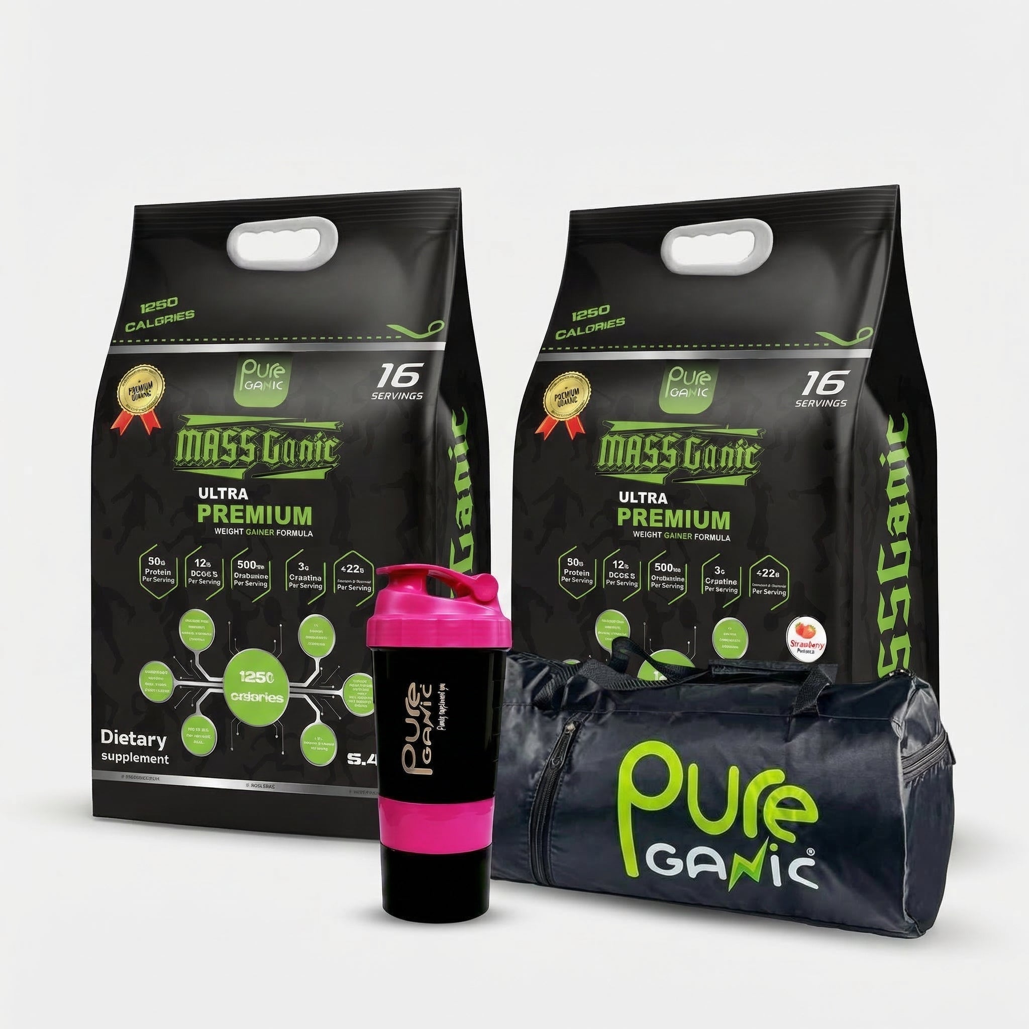 2 MassGanic + Smart shaker + Pureganic Bag Pureganic-eg