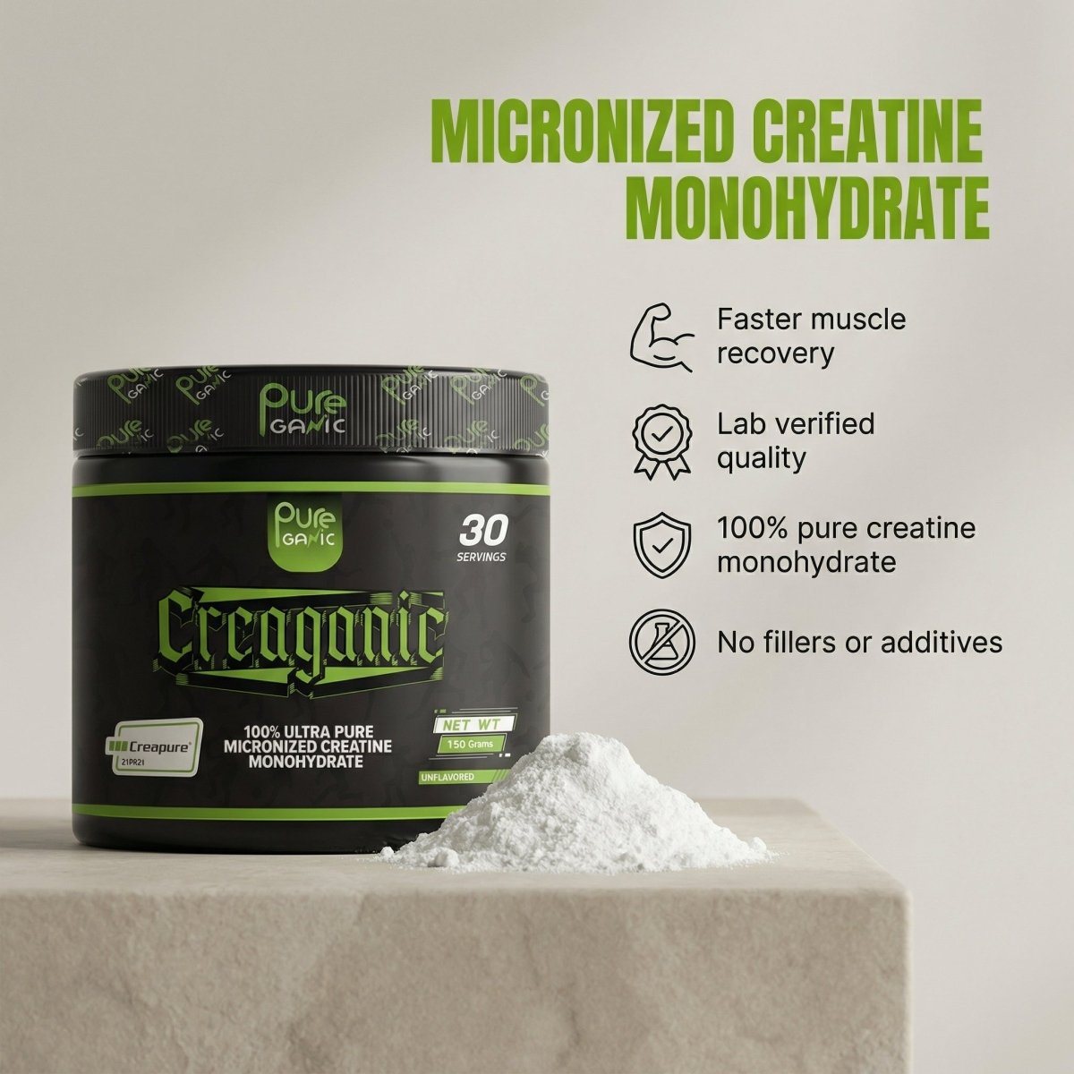 Creaganic Creapure 150 Gram - Pureganic - eg