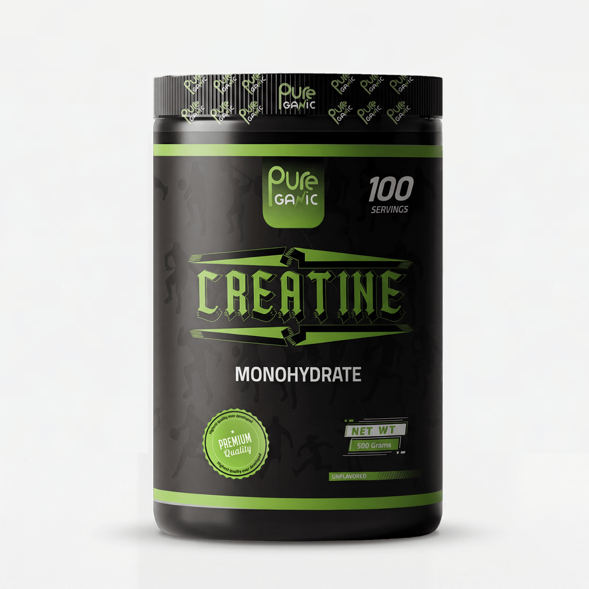 Creatine Monohydrate 100 serv – 500 gm - Pureganic - eg