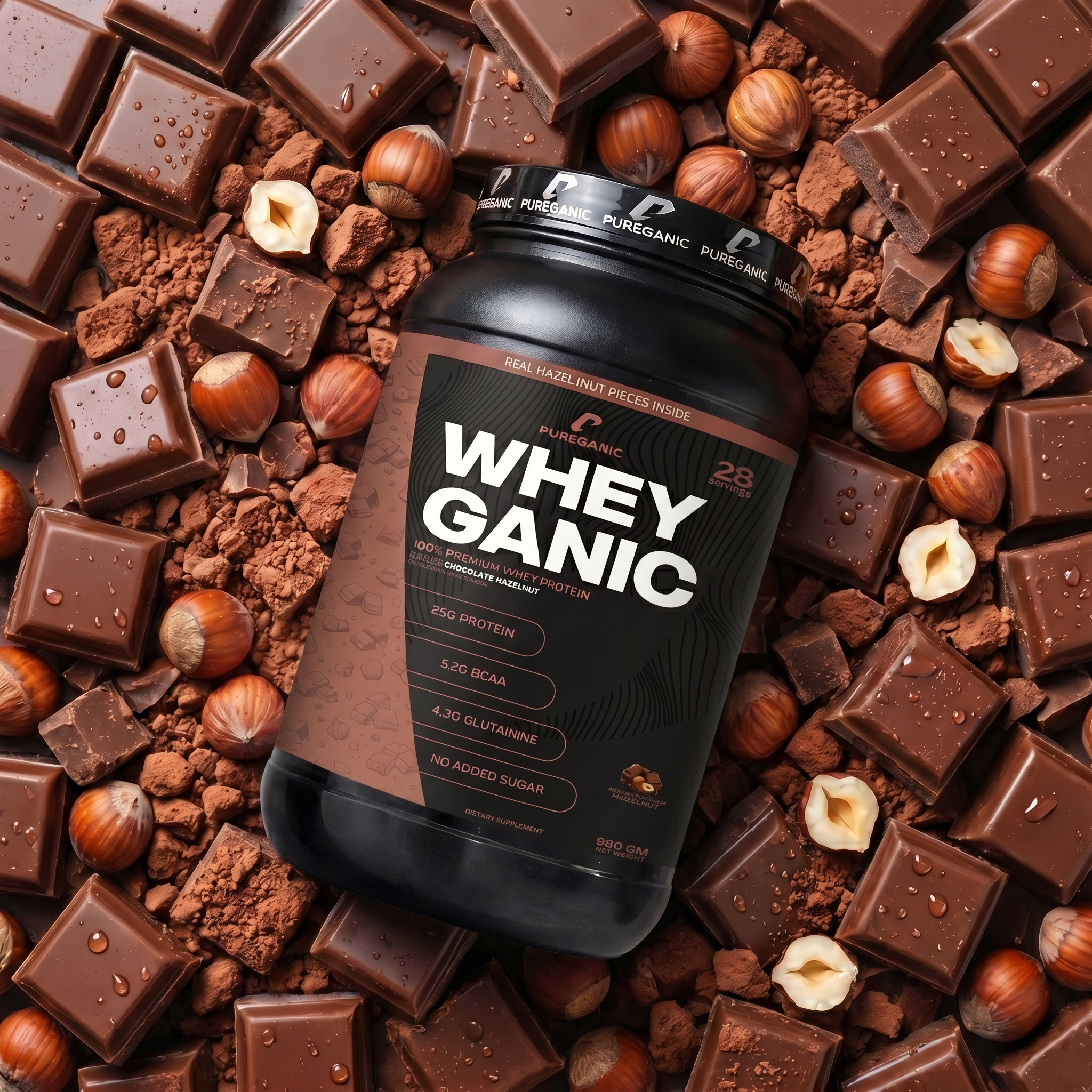 Whey Ganic Creamy Chocolate Hazelnut Pureganic-eg