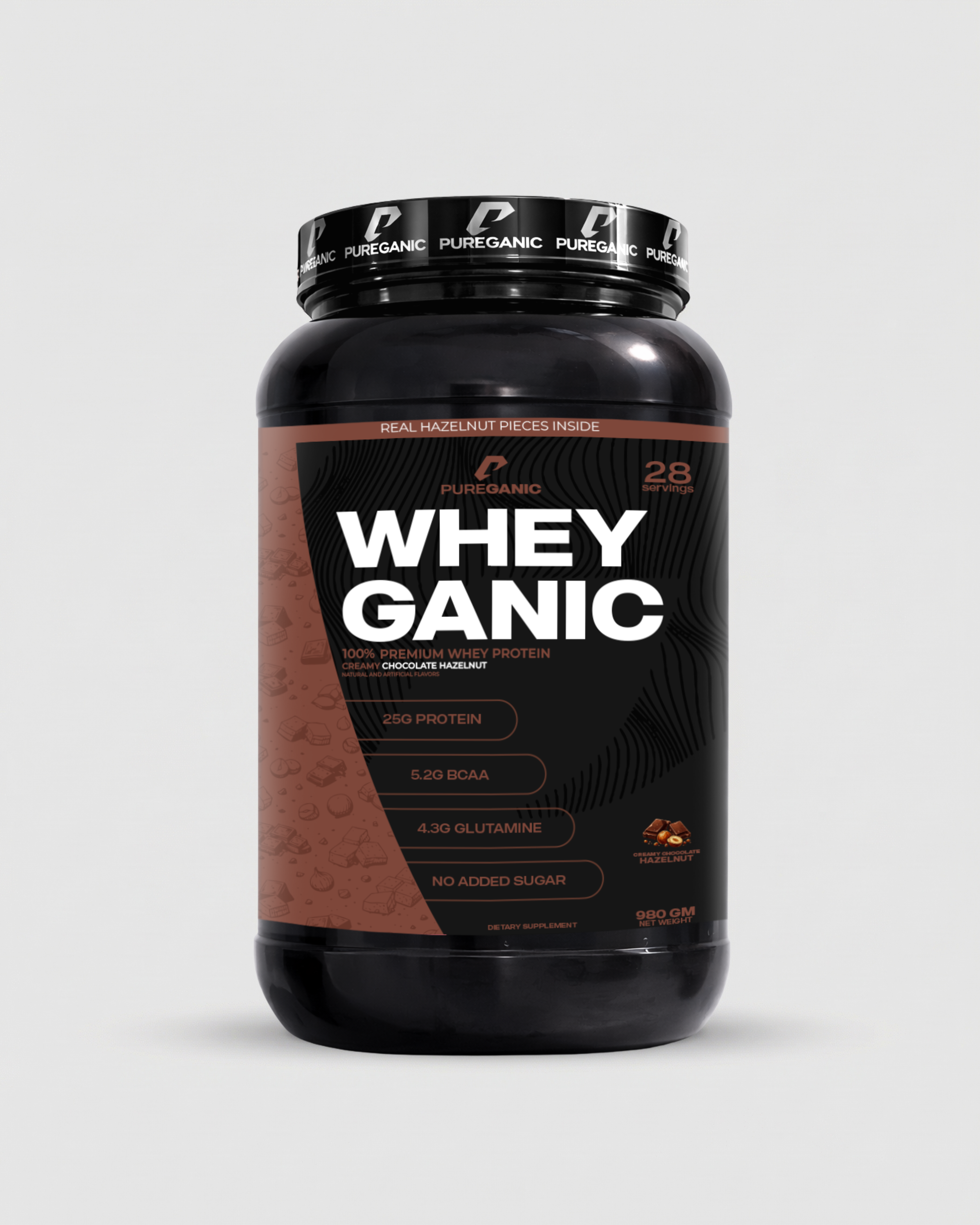 Whey Ganic Creamy Chocolate Hazelnut Pureganic-eg